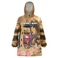 Kentucky Horse Racing Wearable Blanket Hoodie 151st Anniversary Race For The Roses LT14