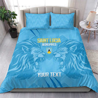 Custom Saint Lucia Cricket Bedding Set Go Champions Beinspired