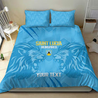 Custom Saint Lucia Cricket Bedding Set Go Champions Beinspired