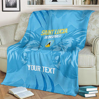 Custom Saint Lucia Cricket Blanket Go Champions Beinspired