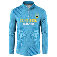 Custom Saint Lucia Cricket Button Sweatshirt Go Champions Beinspired