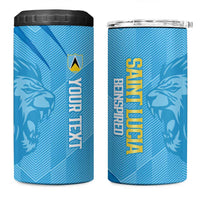 Custom Saint Lucia Cricket 4 in 1 Can Cooler Tumbler Go Champions Beinspired