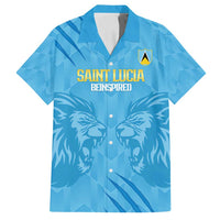 Custom Saint Lucia Cricket Family Matching Long Sleeve Bodycon Dress and Hawaiian Shirt Go Champions Beinspired