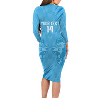 Custom Saint Lucia Cricket Family Matching Long Sleeve Bodycon Dress and Hawaiian Shirt Go Champions Beinspired