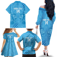 Custom Saint Lucia Cricket Family Matching Off The Shoulder Long Sleeve Dress and Hawaiian Shirt Go Champions Beinspired