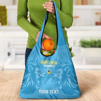 Custom Saint Lucia Cricket Grocery Bag Go Champions Beinspired