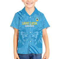 Custom Saint Lucia Cricket Hawaiian Shirt Go Champions Beinspired