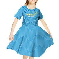 Custom Saint Lucia Cricket Kid Short Sleeve Dress Go Champions Beinspired
