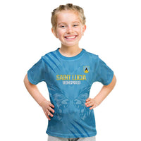 Custom Saint Lucia Cricket Kid T Shirt Go Champions Beinspired