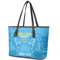 Custom Saint Lucia Cricket Leather Tote Bag Go Champions Beinspired