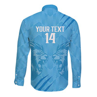 Custom Saint Lucia Cricket Long Sleeve Button Shirt Go Champions Beinspired