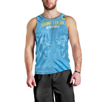 Custom Saint Lucia Cricket Men Tank Top Go Champions Beinspired
