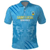Custom Saint Lucia Cricket Polo Shirt Go Champions Beinspired
