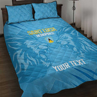 Custom Saint Lucia Cricket Quilt Bed Set Go Champions Beinspired
