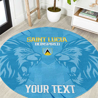 Custom Saint Lucia Cricket Round Carpet Go Champions Beinspired