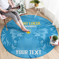 Custom Saint Lucia Cricket Round Carpet Go Champions Beinspired