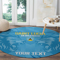 Custom Saint Lucia Cricket Round Carpet Go Champions Beinspired