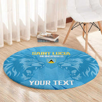 Custom Saint Lucia Cricket Round Carpet Go Champions Beinspired