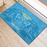 Custom Saint Lucia Cricket Rubber Doormat Go Champions Beinspired