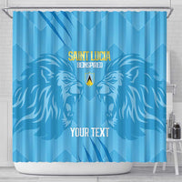 Custom Saint Lucia Cricket Shower Curtain Go Champions Beinspired