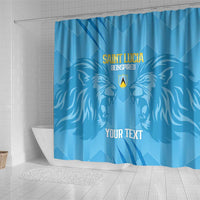 Custom Saint Lucia Cricket Shower Curtain Go Champions Beinspired