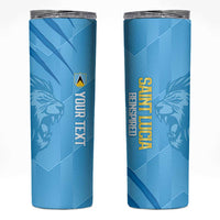 Custom Saint Lucia Cricket Skinny Tumbler Go Champions Beinspired