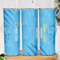 Custom Saint Lucia Cricket Skinny Tumbler Go Champions Beinspired