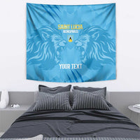 Custom Saint Lucia Cricket Tapestry Go Champions Beinspired