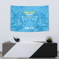 Custom Saint Lucia Cricket Tapestry Go Champions Beinspired