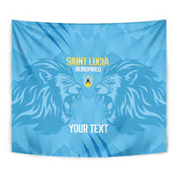 Custom Saint Lucia Cricket Tapestry Go Champions Beinspired