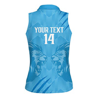 Custom Saint Lucia Cricket Women Sleeveless Polo Shirt Go Champions Beinspired