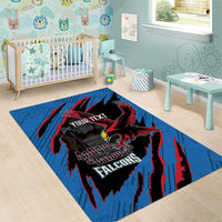 Custom Antigua and Barbuda Cricket Area Rug Go Champions Falcons