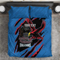 Custom Antigua and Barbuda Cricket Bedding Set Go Champions Falcons