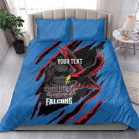 Custom Antigua and Barbuda Cricket Bedding Set Go Champions Falcons