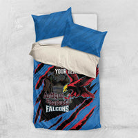 Custom Antigua and Barbuda Cricket Bedding Set Go Champions Falcons