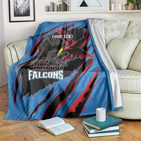 Custom Antigua and Barbuda Cricket Blanket Go Champions Falcons