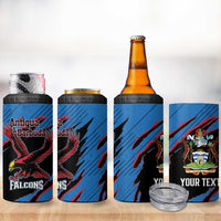 Custom Antigua and Barbuda Cricket 4 in 1 Can Cooler Tumbler Go Champions Falcons