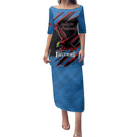 Custom Antigua and Barbuda Cricket Family Matching Puletasi and Hawaiian Shirt Go Champions Falcons