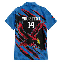 Custom Antigua and Barbuda Cricket Family Matching Short Sleeve Bodycon Dress and Hawaiian Shirt Go Champions Falcons