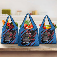 Custom Antigua and Barbuda Cricket Grocery Bag Go Champions Falcons