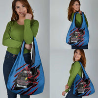 Custom Antigua and Barbuda Cricket Grocery Bag Go Champions Falcons