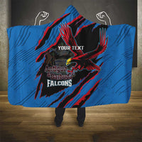 Custom Antigua and Barbuda Cricket Hooded Blanket Go Champions Falcons
