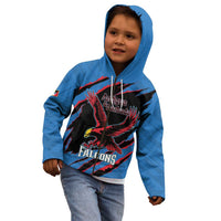 Custom Antigua and Barbuda Cricket Kid Hoodie Go Champions Falcons