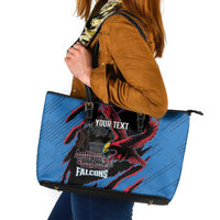 Custom Antigua and Barbuda Cricket Leather Tote Bag Go Champions Falcons