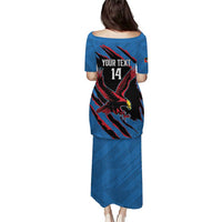 Custom Antigua and Barbuda Cricket Puletasi Go Champions Falcons