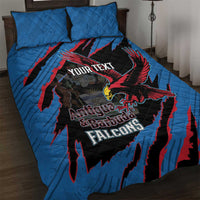 Custom Antigua and Barbuda Cricket Quilt Bed Set Go Champions Falcons