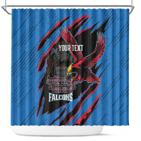 Custom Antigua and Barbuda Cricket Shower Curtain Go Champions Falcons