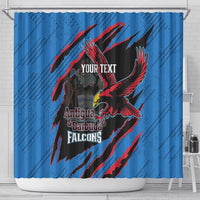 Custom Antigua and Barbuda Cricket Shower Curtain Go Champions Falcons