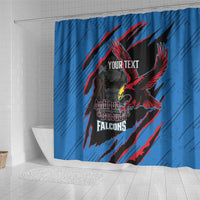 Custom Antigua and Barbuda Cricket Shower Curtain Go Champions Falcons