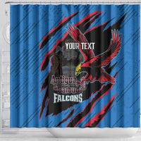 Custom Antigua and Barbuda Cricket Shower Curtain Go Champions Falcons